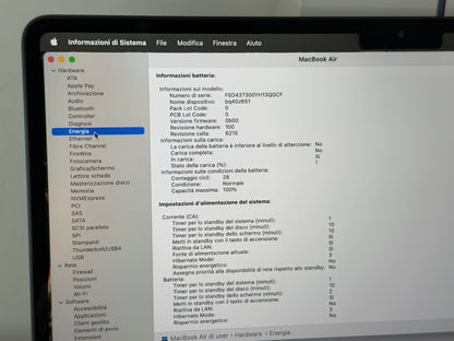 MacBook Air (2024) [13,6", M3 8-Core, 8GB RAM, 256GB SSD, 8-Core GPU, macOS] Mezzanotte