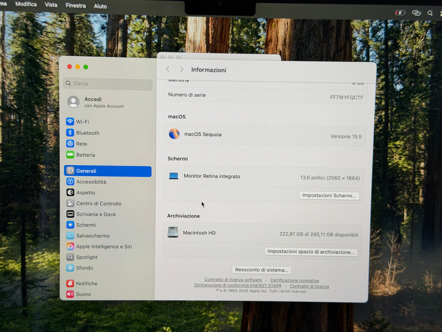 MacBook Air (2024) [13,6", M3 8-Core, 8GB RAM, 256GB SSD, 8-Core GPU, macOS] Mezzanotte