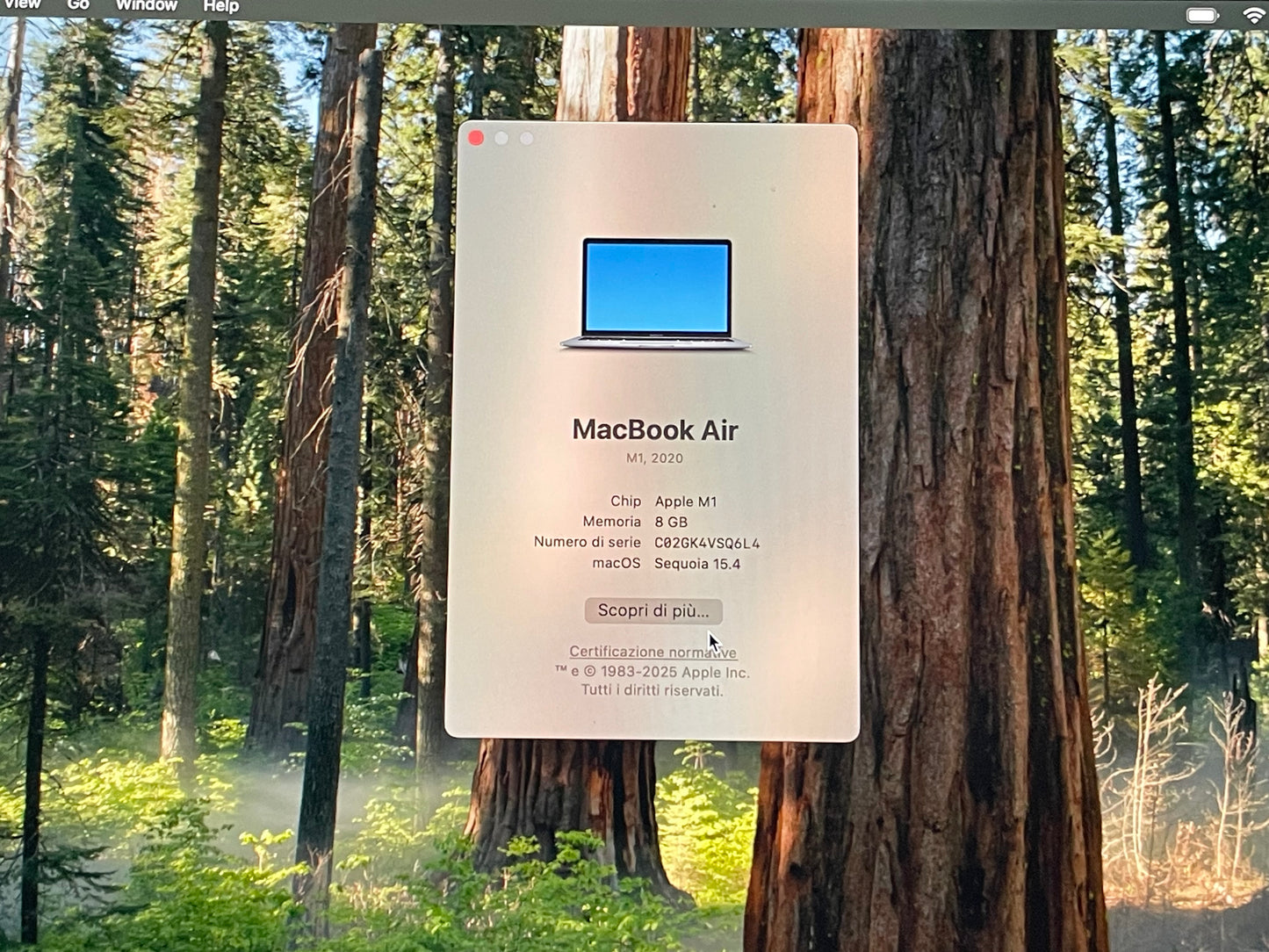 MacBook Air M1 (Late 2020) [13,3", Retina, Apple M1, 8GB RAM, 256GB SSD, Apple 7 Core, macOS] grigio