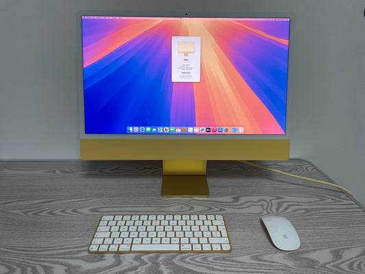 iMac (Mid 2021) [24", Apple M1 8 Core CPU, 16GB RAM, 256GB SSD, Apple 7 Core, macOS] Giallo