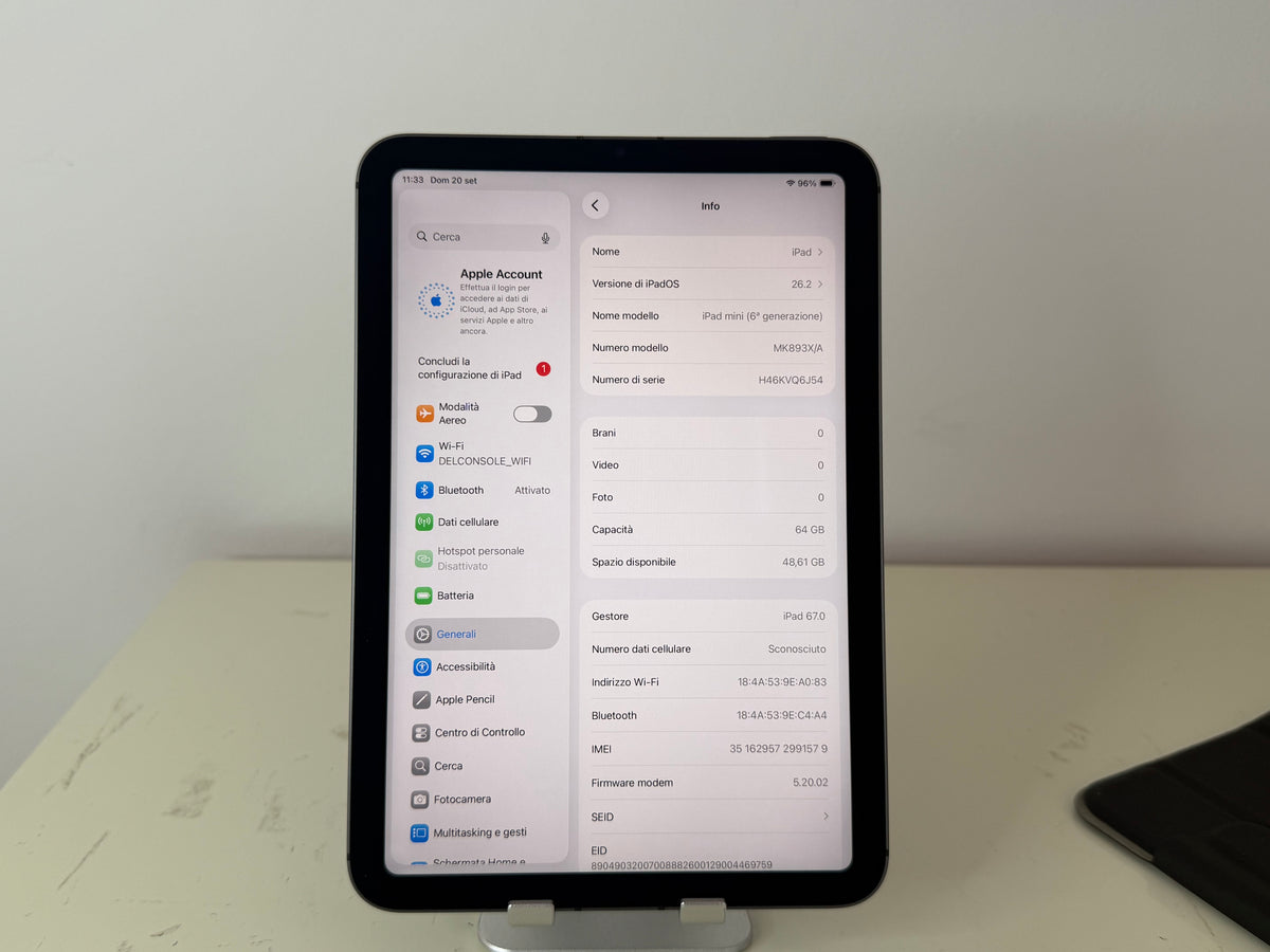 iPad Mini 2021 (6a Gen.) 64GB WI-FI Grigio