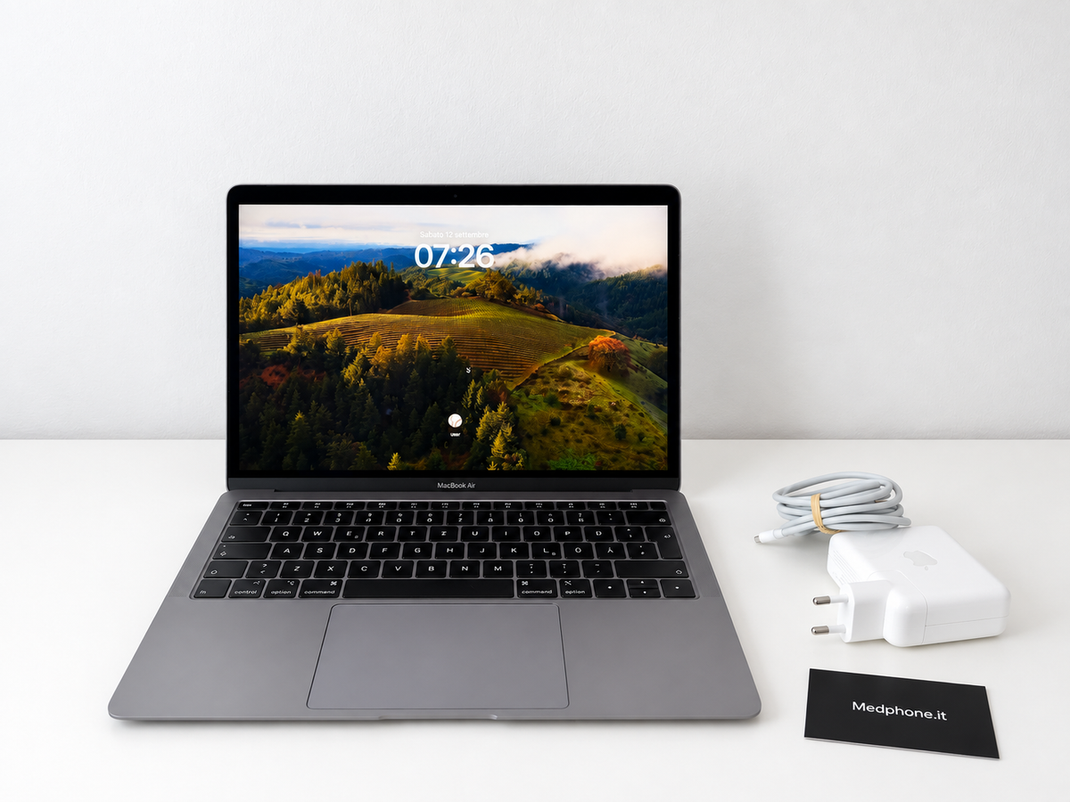 MacBook Air (2019) [13,3", Retina, Intel Core i5 1,6GHz, 8GB RAM, 128GB SSD, Intel UHD Graphics 617, macOS] Grigio