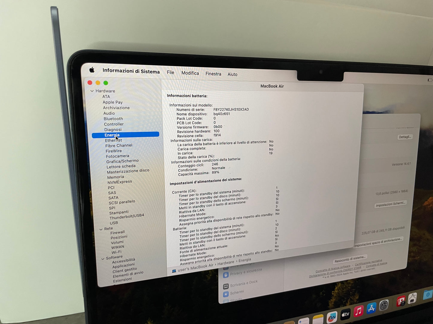 MacBook Air (2022) [13,6'', Liquid Retina, M2 8-Core 3,2GHz, 8GB RAM, 256GB SSD, 8-Core GPU, macOS] Midnight