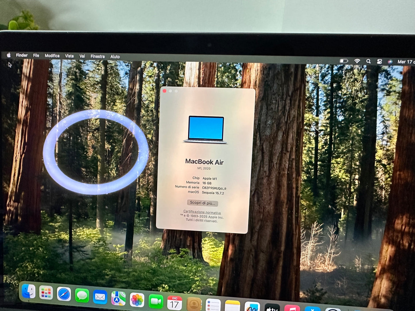 MacBook Air M1 (Late 2020) [13,3", Retina, Apple M1, 16GB RAM, 256GB SSD, Apple 7 Core, macOS] Grigio