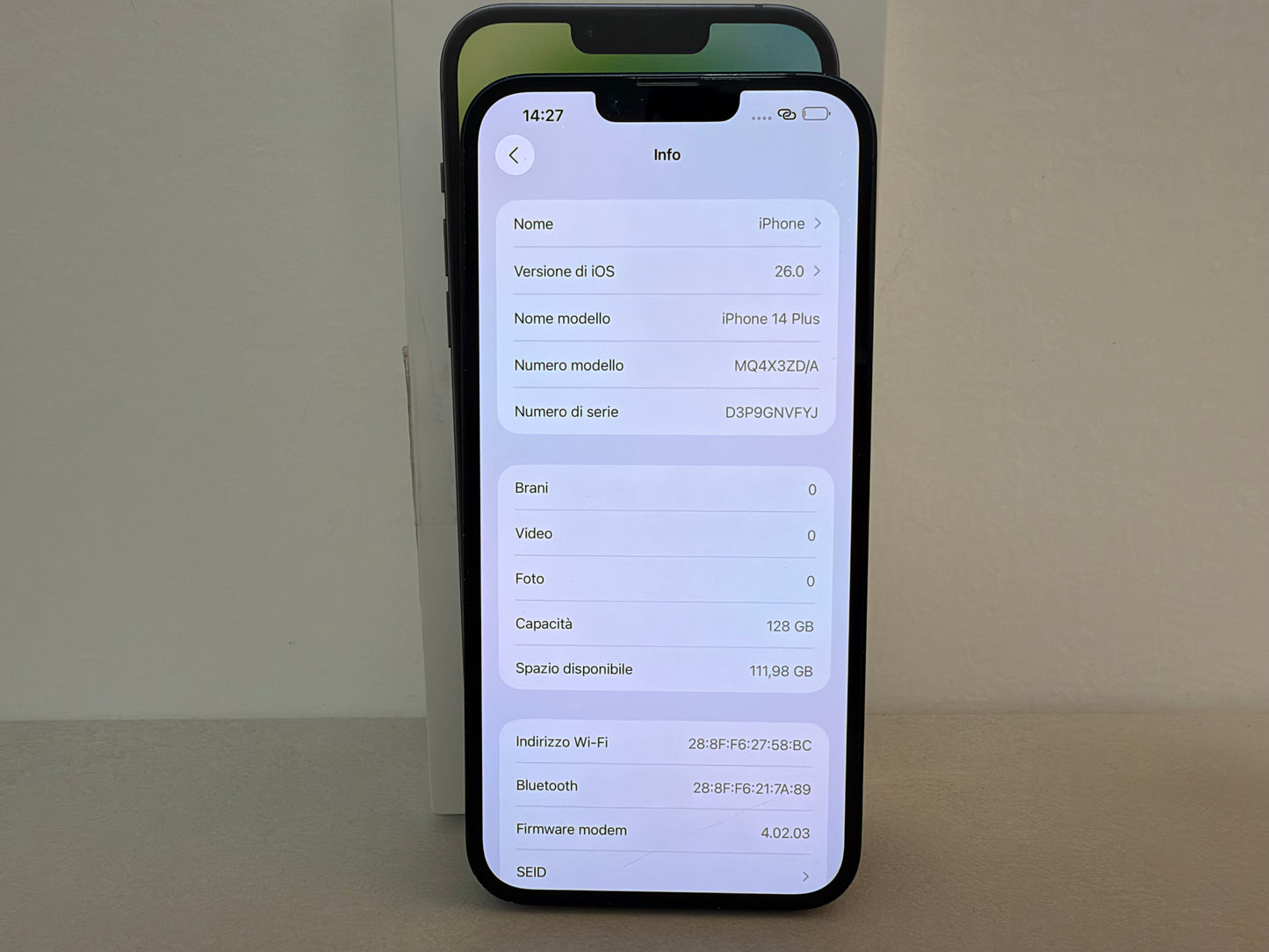 iPhone 14 Plus 128GB Nero 5G