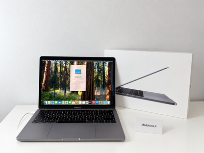 MacBook Pro (2018) [13,3", Touch Bar, Intel Core i7 2,7GHz, 16GB RAM, 256GB SSD, Intel Iris Graphics 655, macOS] Grigio