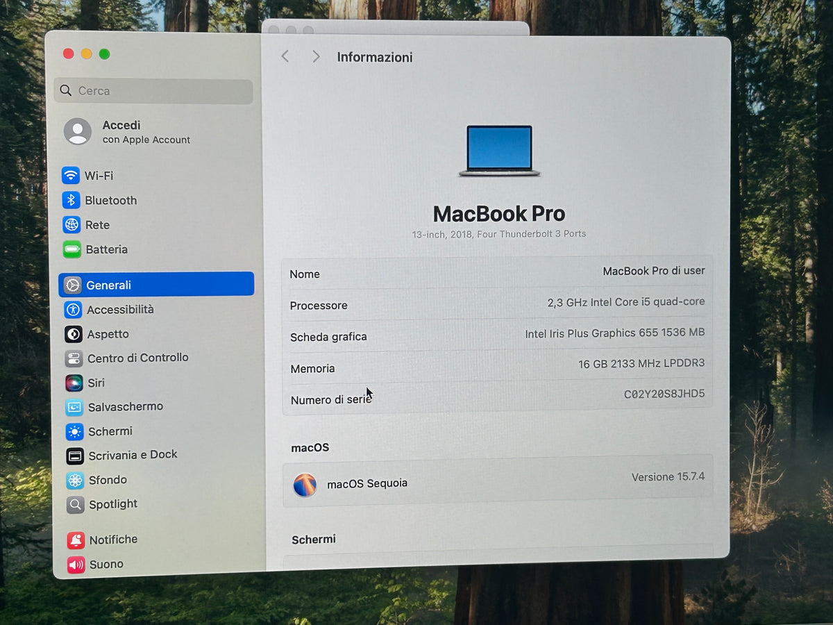 MacBook Pro (2018) [13,3", Touch Bar, Intel Core i5 2,3GHz, 16GB RAM, 512GB SSD, Intel Iris Plus Graphics 655, macOS] Grigio