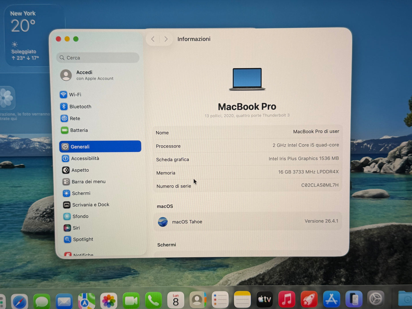 MacBook Pro (2020) [13,3", Touch Bar, Intel Core i5 2,0GHz, 16GB RAM, 512GB SSD, Intel Iris Plus Graphics, macOS] Grigio