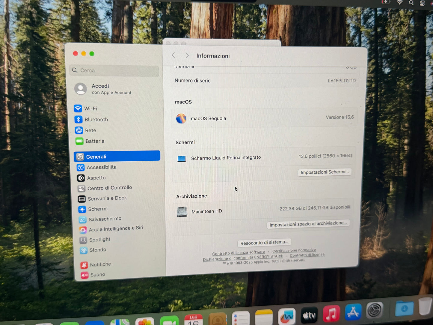 MacBook Air (2022) [13,6" Retina, M2 8 Core 3,2GHz, 8GB RAM, 256GB SSD, 8-CoreGPU, macOS] mezzanotte