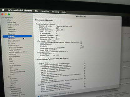 MacBook Air (2020) [13,3", Retina, Intel Core i3 1,1GHz, 8GB RAM, 256GB SSD, Intel Iris Plus Graphics, macOS] grigio