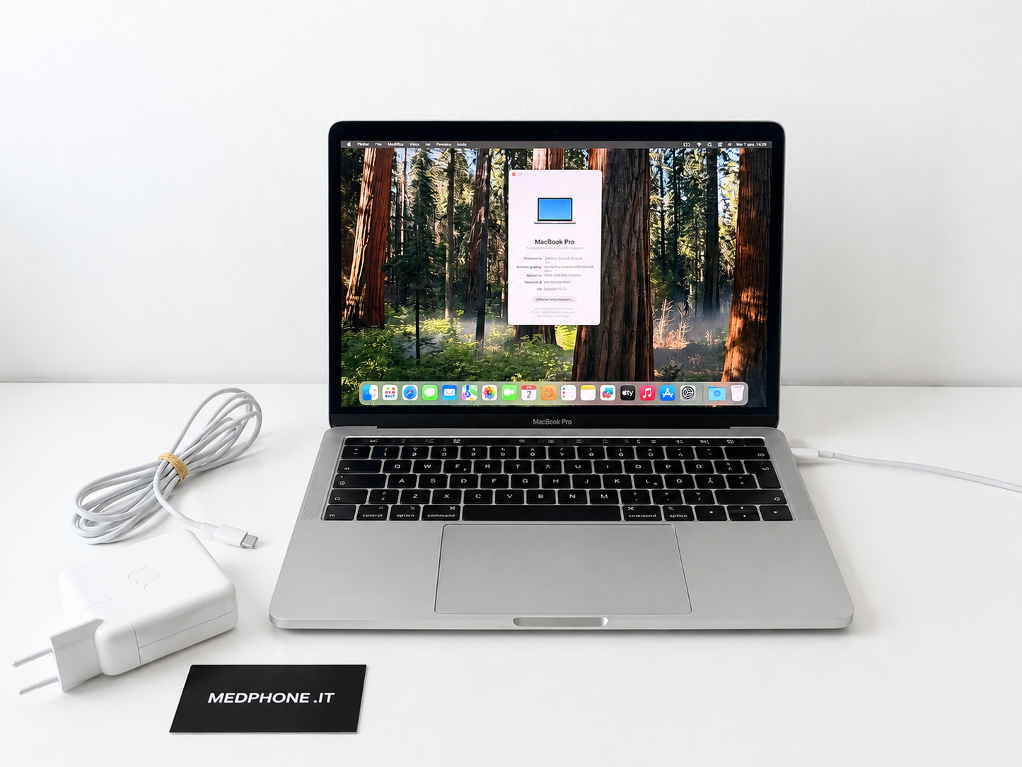 MacBook Pro (2019) [13,3", Touch Bar, Intel Core i5 2,4GHz, 16GB RAM, 512GB SSD, Intel Iris Plus Graphics 655, Mac OS X] Grigio