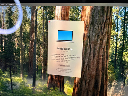 MacBook Pro (2019) [15,4", Touch Bar, Intel Core i7 2,6GHz, 16GB RAM, 256GB SSD, Intel UHD Graphics 630, AMD Radeon Pro 555X, macOS] grigio