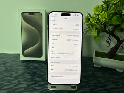 iPhone 15 Pro Max 512GB Titanio Bianco