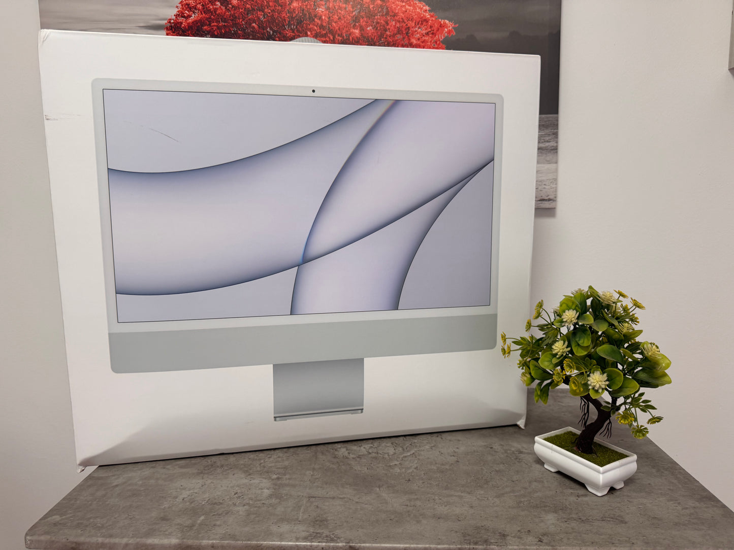 iMac (Mid 2021) [24", Apple M1 8 Core CPU, 8GB RAM, 256GB SSD, Apple 7 Core, macOS] Argento