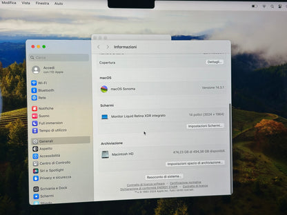 MacBook Pro (2021) [14,2", Apple M1 Pro 8 Core, 16GB RAM, 512GB SSD, Apple 14 Core, macOS] grigio
