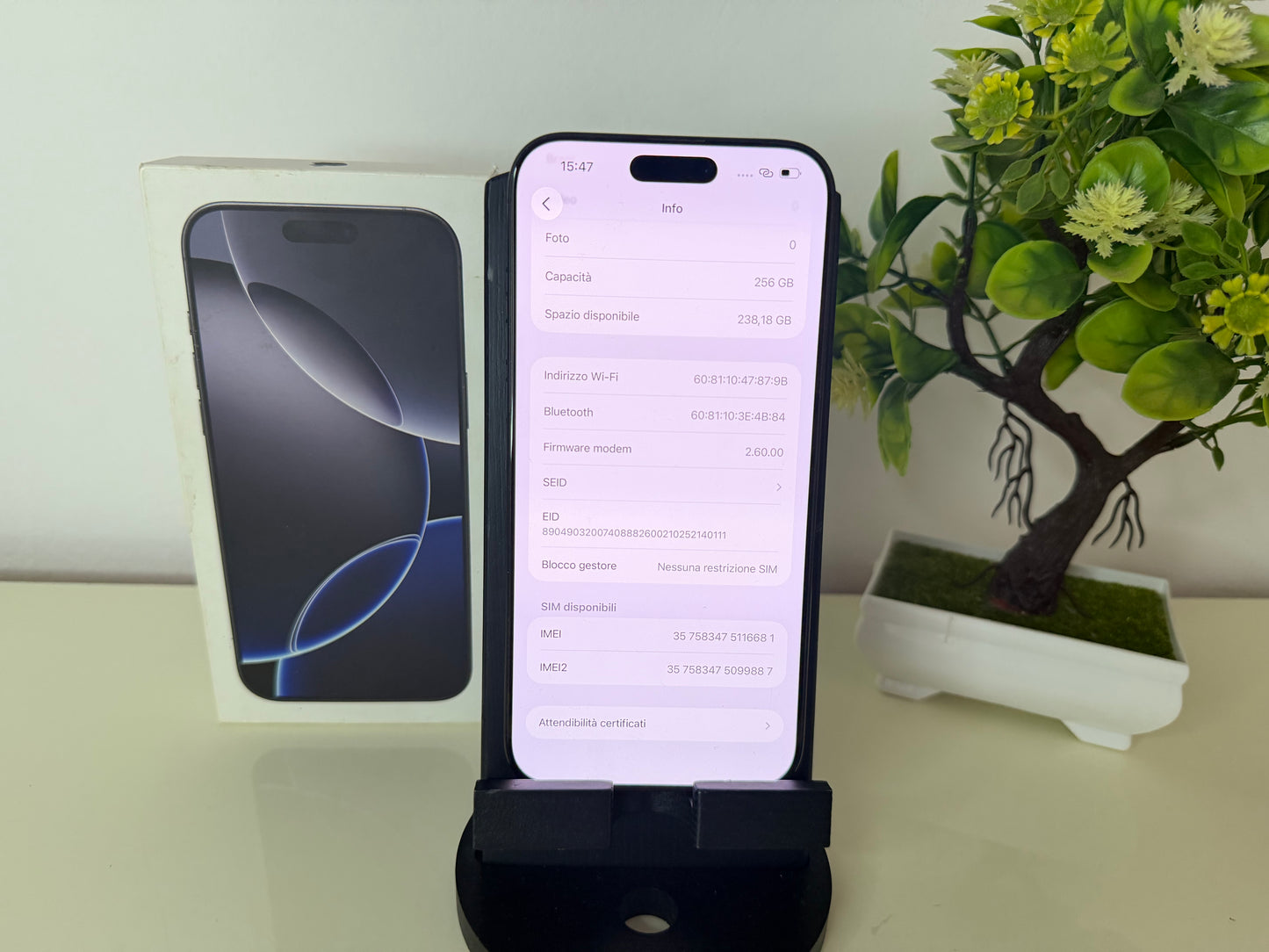 iPhone 16 Pro Max 256GB Nero