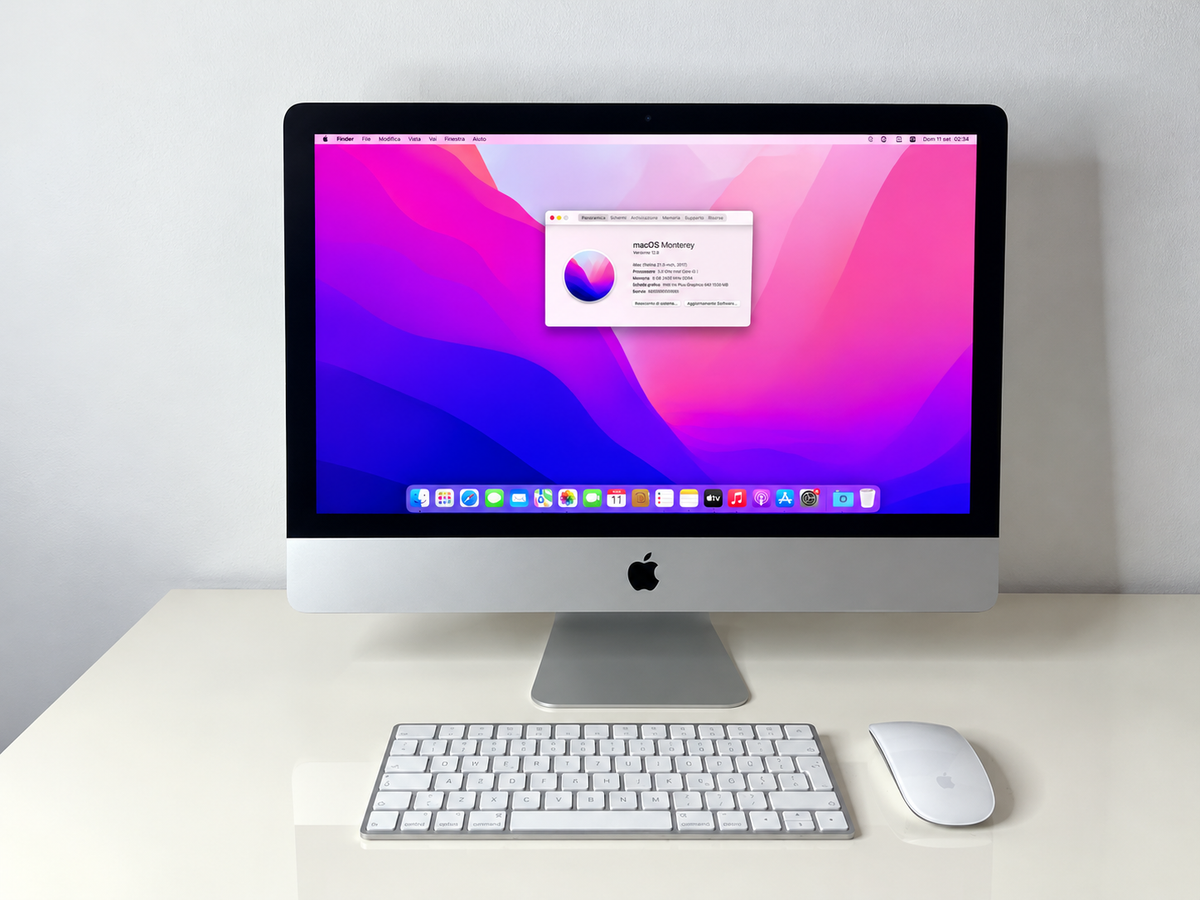 iMac (Mid 2017) [21,5'', 4K, Retina, Intel Core i5 3,4GHz, 16GB RAM, 1TB Fusion Drive, AMD Radeon Pro 560, macOS] argento