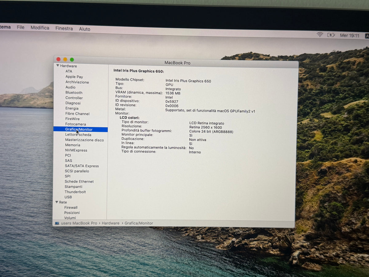 MacBook Pro (2017) [13,3", Retina, Touch Bar, Intel Core i5 3,1GHz, 16GB RAM, 512GB SSD, Intel Iris Plus Graphics 650, macOS] argento