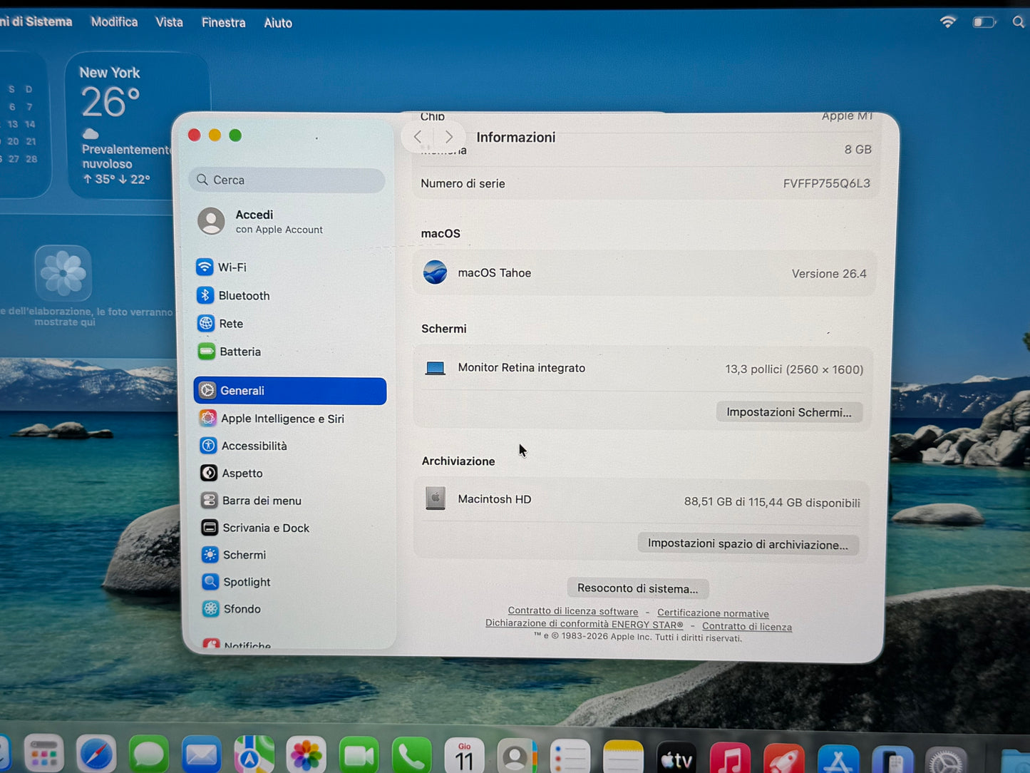 MacBook Air M1 (Late 2020) [13,3", Retina, Apple M1, 8GB RAM, 128GB SSD, Apple 7 Core, macOS] Grigio