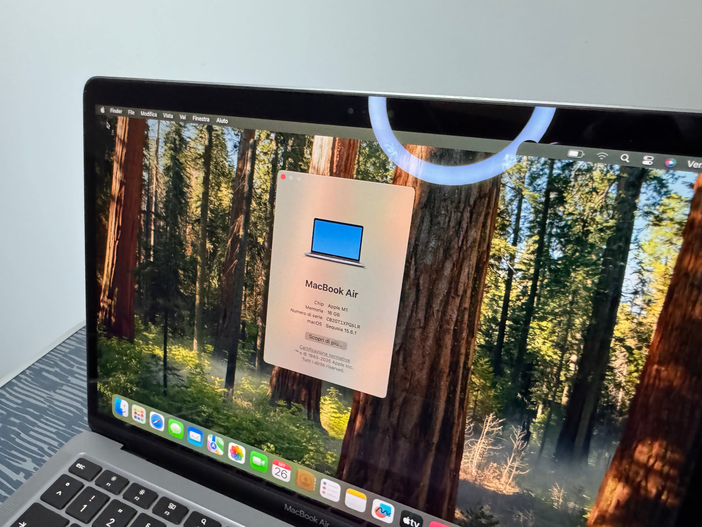 MacBook Air M1 (Late 2020) [13,3", Retina, Apple M1, 16GB RAM, 256GB SSD, Apple 7 Core, macOS] Argento