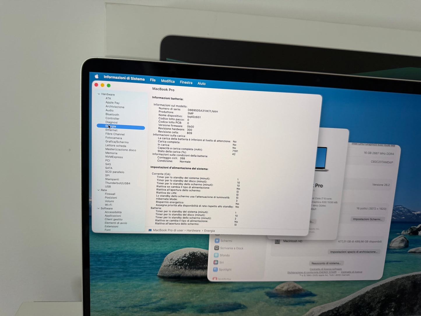 MacBook Pro (2019) [16", Touch Bar, Intel Core i7 2,6GHz, 16GB RAM, 512GB SSD, Intel UHD Graphics 630 + AMD Radeon Pro 5300M, Mac OS] argento