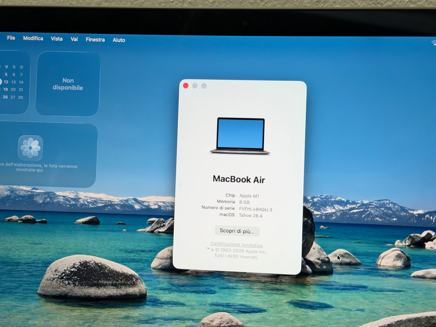 MacBook Air M1 (Late 2020) [13,3", Retina, Apple M1, 8GB RAM, 128GB SSD, Apple 7 Core, macOS] Grigio