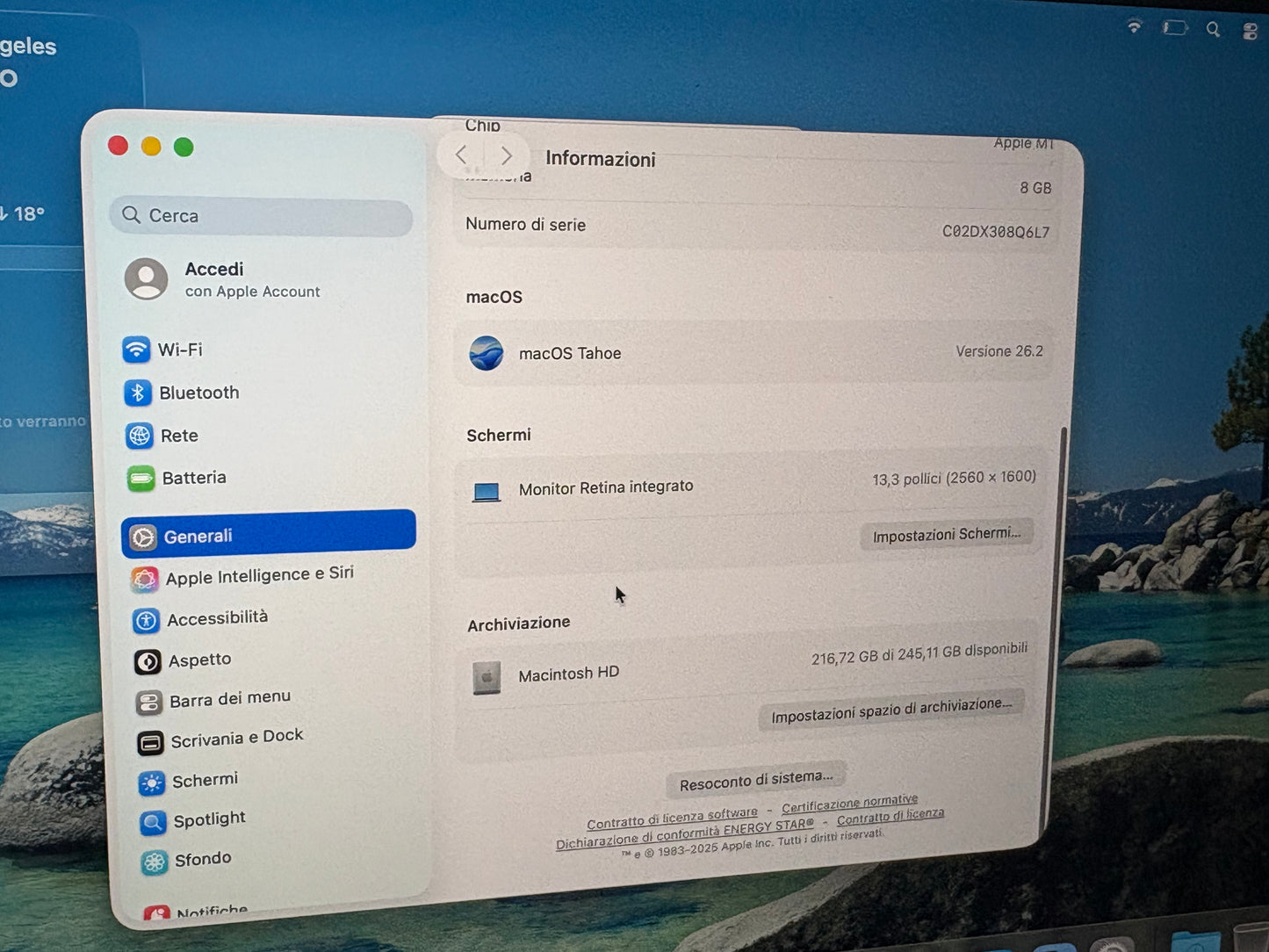 MacBook Air M1 (Late 2020) [13,3", Retina, Apple M1, 8GB RAM, 256GB SSD, Apple 7 Core, macOS] argento