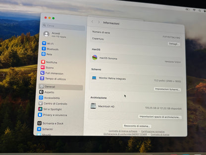 MacBook Air (2019) [13,3", Retina, Intel Core i5 1,6GHz, 8GB RAM, 128GB SSD, Intel UHD Graphics 617, macOS] Grigio