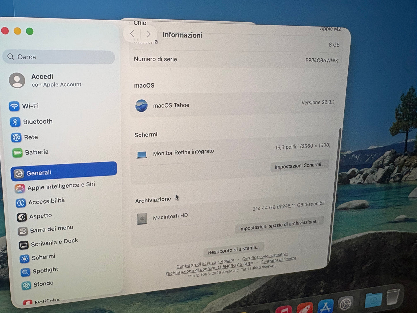 MacBook Pro (Mid 2022) [13,3", Liquid Retina, Touch Bar, Apple M2 8-Core 3,2GHz, 8GB RAM, 256GB SSD, Apple 10-Core, macOS] Grigio