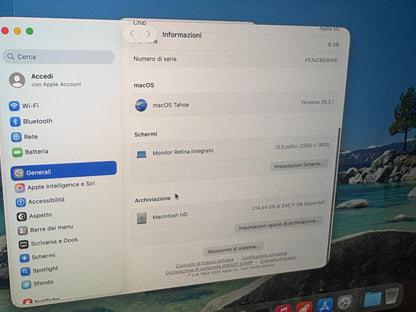 MacBook Pro (Mid 2022) [13,3", Liquid Retina, Touch Bar, Apple M2 8-Core 3,2GHz, 8GB RAM, 256GB SSD, Apple 10-Core, macOS] Grigio