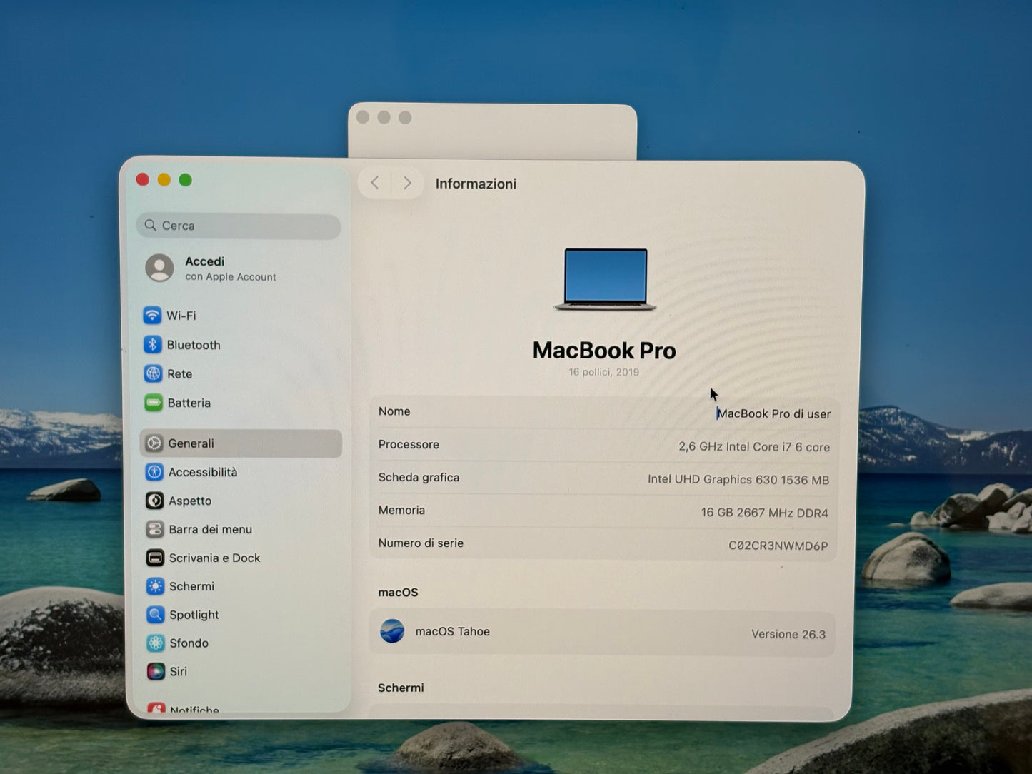 MacBook Pro (2019) [16", Touch Bar, Intel Core i7 2,6GHz, 16GB RAM, 512GB SSD, Intel UHD Graphics 630 + AMD Radeon Pro 5300M, Mac OS] argento