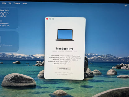 MacBook Pro (2020) [13,3", Touch Bar, Intel Core i5 2,0GHz, 16GB RAM, 512GB SSD, Intel Iris Plus Graphics, macOS] Grigio