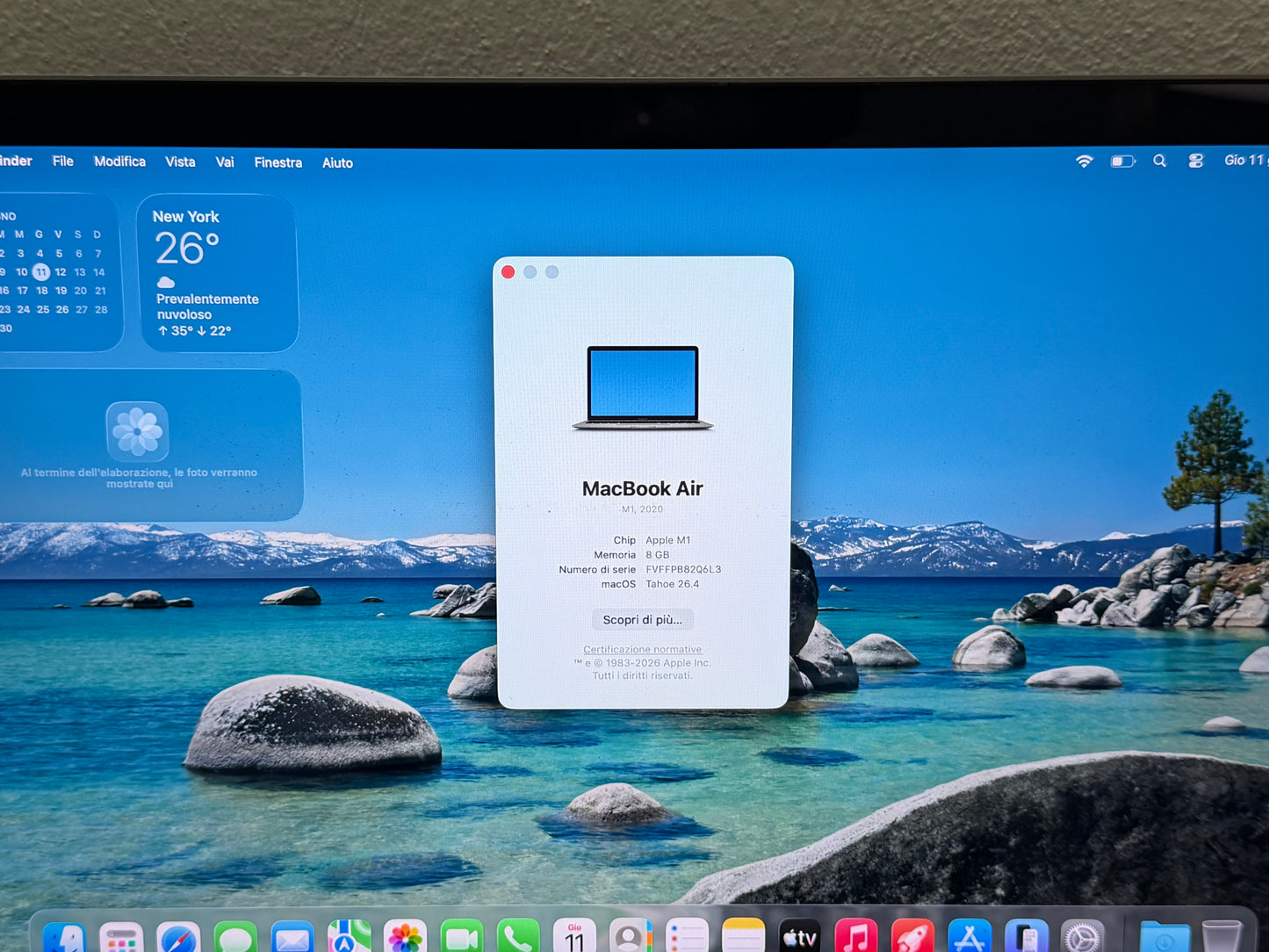MacBook Air M1 (Late 2020) [13,3", Retina, Apple M1, 8GB RAM, 128GB SSD, Apple 7 Core, macOS] Grigio