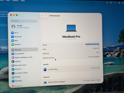 MacBook Pro (2020) M1 [13,3", Touch Bar, Apple M1 3,2GHz, 8GB RAM, 256GB SSD, Apple 8 Core, macOS] Grigio