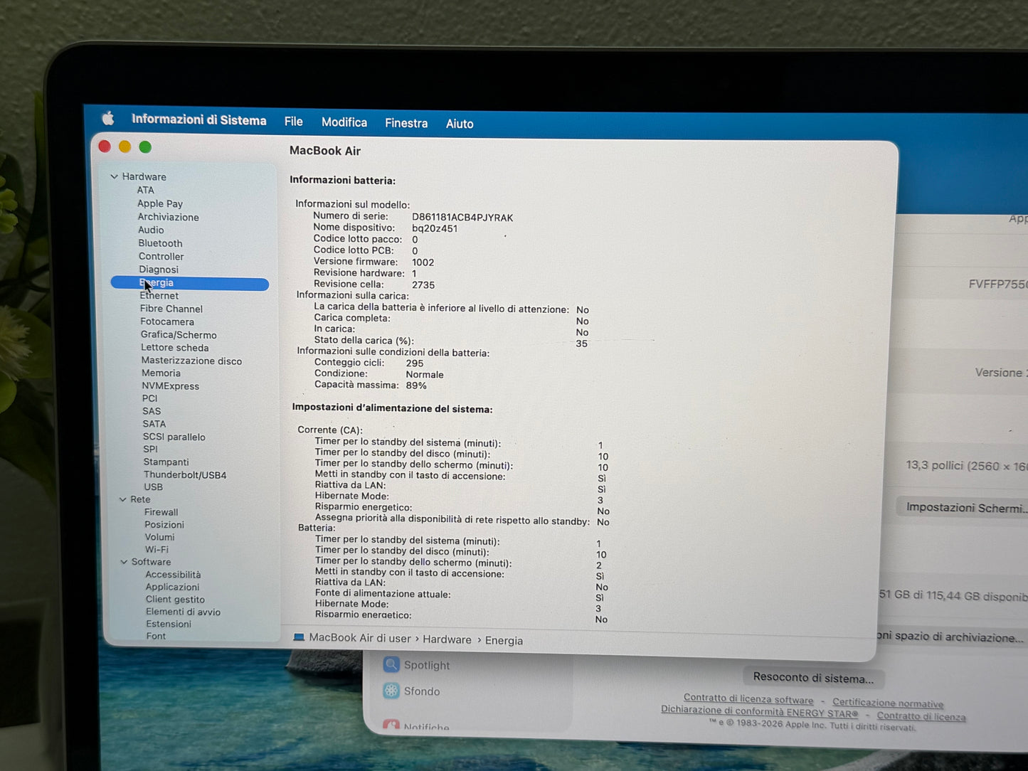 MacBook Air M1 (Late 2020) [13,3", Retina, Apple M1, 8GB RAM, 128GB SSD, Apple 7 Core, macOS] Grigio