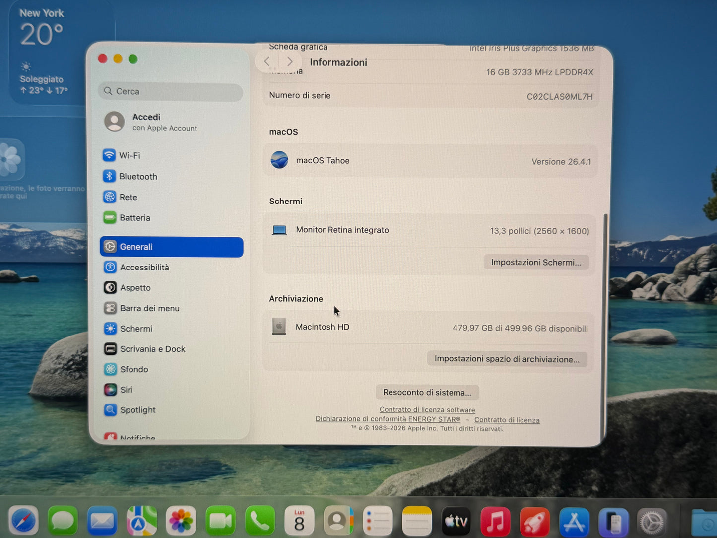 MacBook Pro (2020) [13,3", Touch Bar, Intel Core i5 2,0GHz, 16GB RAM, 512GB SSD, Intel Iris Plus Graphics, macOS] Grigio