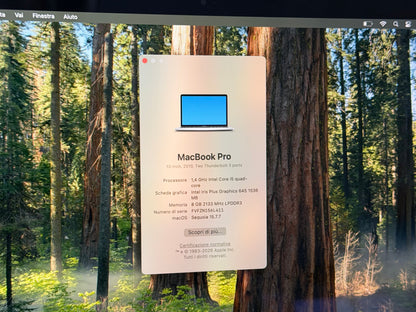MacBook Pro (2019) [13,3", Touch Bar, Intel Core i5 1,4GHz, 8GB RAM, 128GB SSD, Intel Iris Plus Graphics 645, Mac OS X] argento