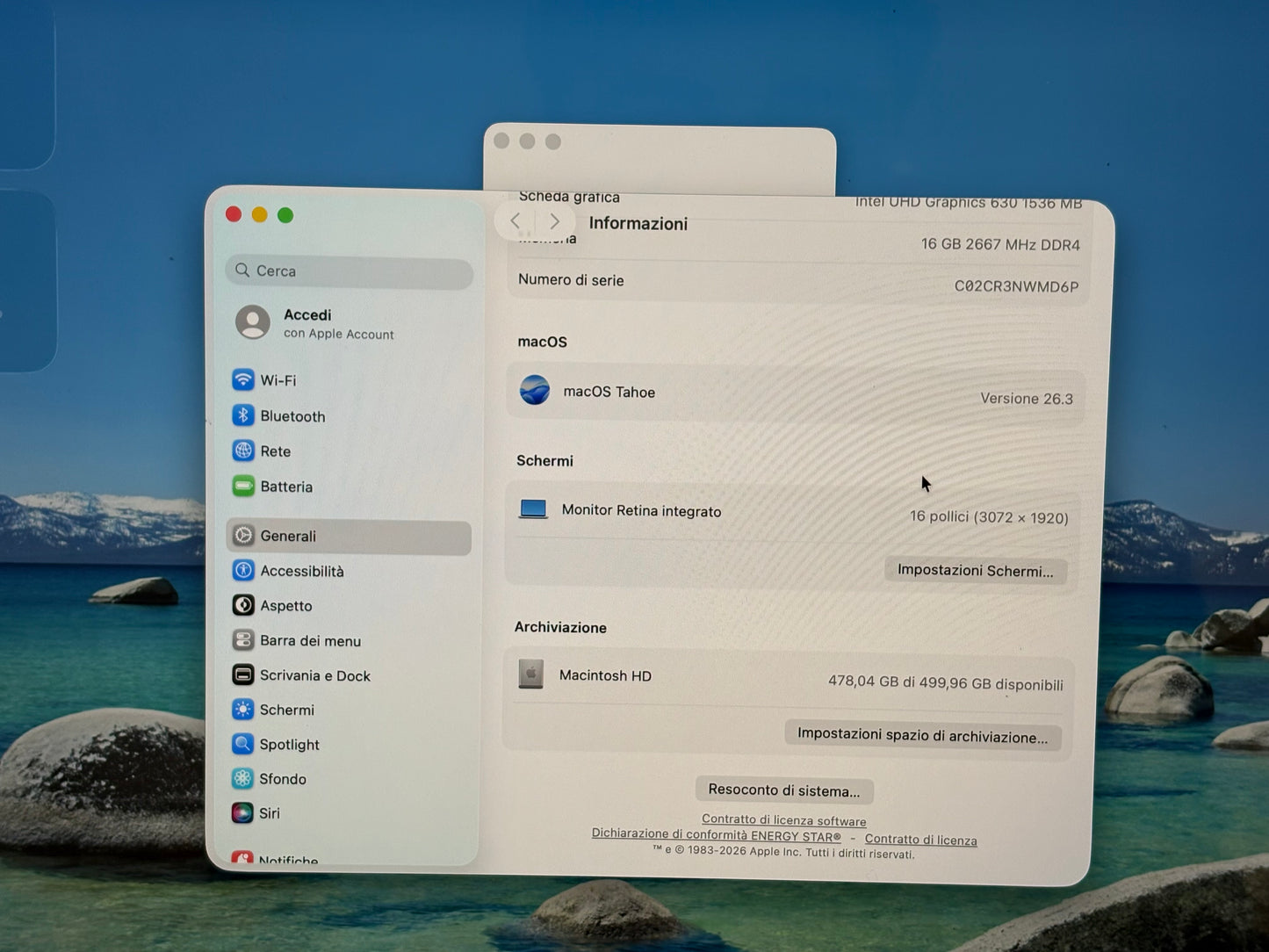 MacBook Pro (2019) [16", Touch Bar, Intel Core i7 2,6GHz, 16GB RAM, 512GB SSD, Intel UHD Graphics 630 + AMD Radeon Pro 5300M, Mac OS] argento