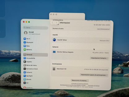 MacBook Pro (2019) [16", Touch Bar, Intel Core i7 2,6GHz, 16GB RAM, 512GB SSD, Intel UHD Graphics 630 + AMD Radeon Pro 5300M, Mac OS] argento