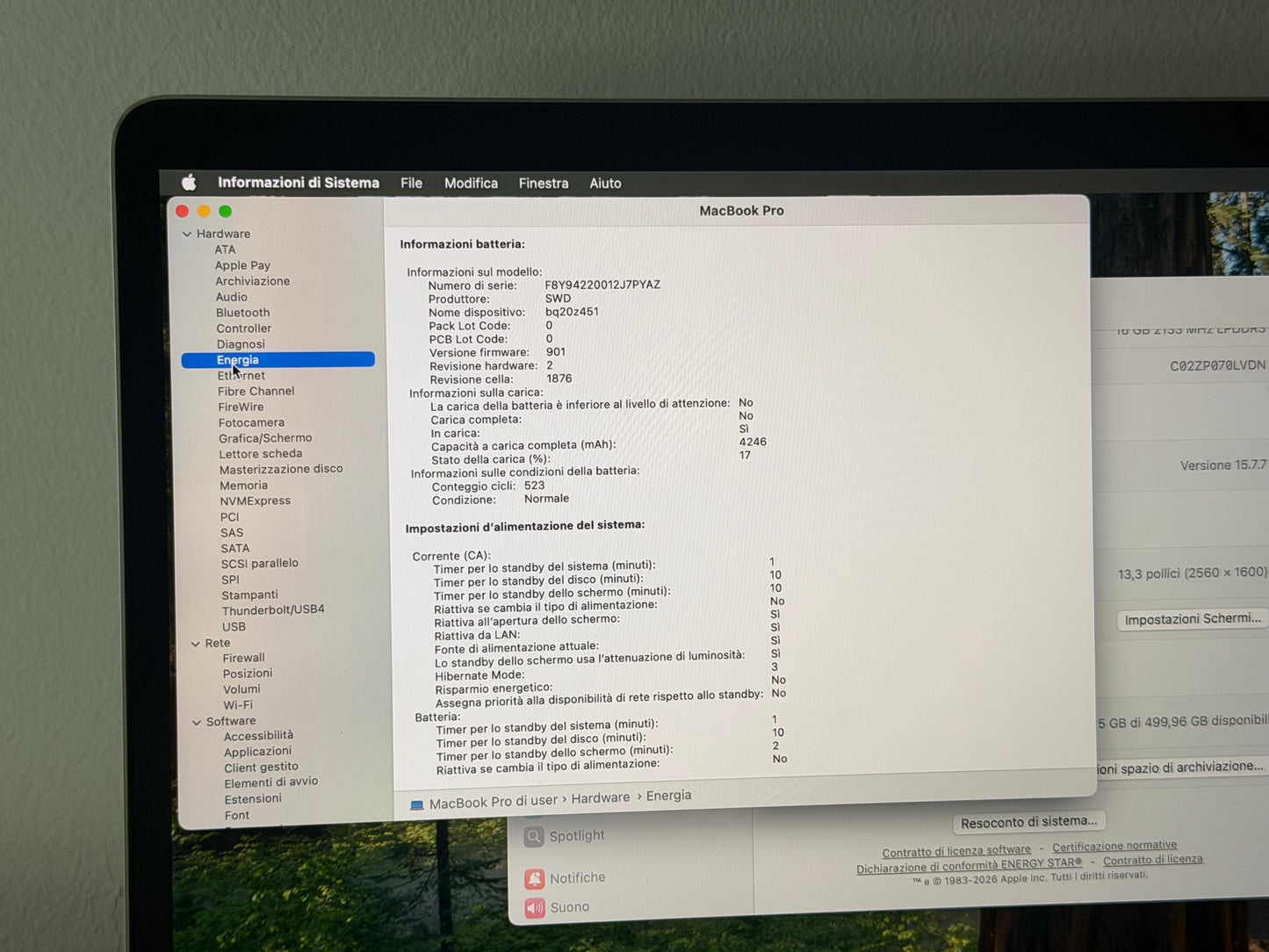 MacBook Pro (2019) [13,3", Touch Bar, Intel Core i5 2,4GHz, 16GB RAM, 512GB SSD, Intel Iris Plus Graphics 655, Mac OS X] Grigio