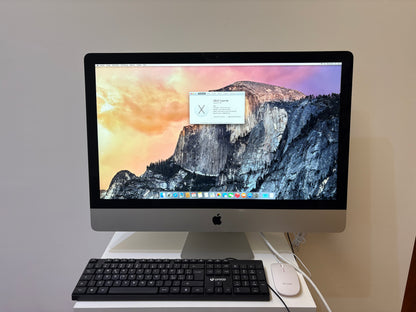 iMac (2013) [27", Retina, Intel Core i5 3,4GHz, 32GB RAM, 1TB Fusion Drive, GeForce GTX 775M, macOS] argento