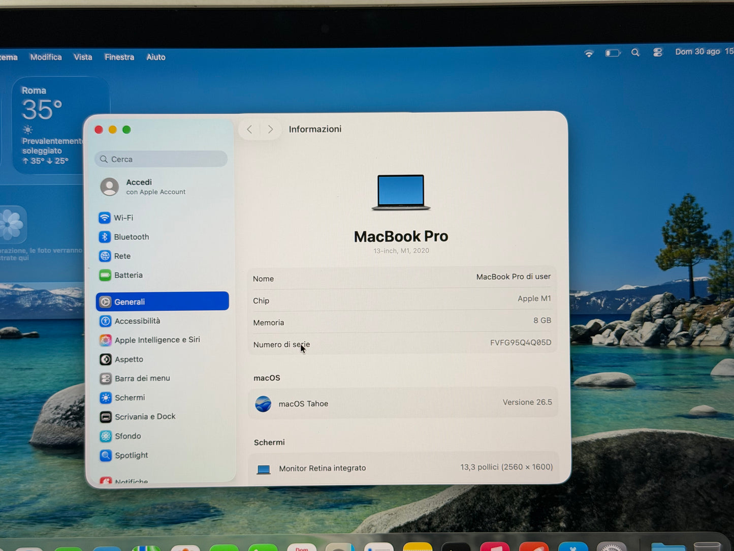 MacBook Pro (2020) M1 [13,3", Touch Bar, Apple M1 3,2GHz, 8GB RAM, 256GB SSD, Apple 8 Core, macOS] Grigio