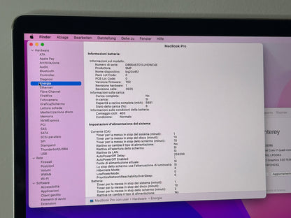 MacBook Pro (2016) [15,4", Touch Bar, Intel Core i7 2,7GHz, 16GB RAM, 512GB SSD, AMD Radeon Pro, macOS] Grigio