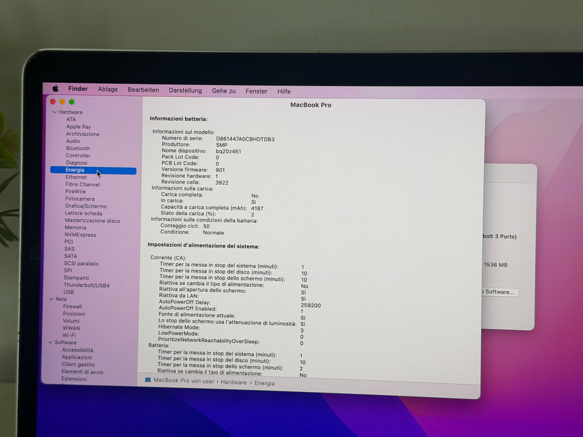MacBook Pro (2017) [13,3", Retina, Touch Bar, Intel Core i5 3,1GHz, 16GB RAM, 512GB SSD, Intel Iris Plus Graphics 650, macOS] argento