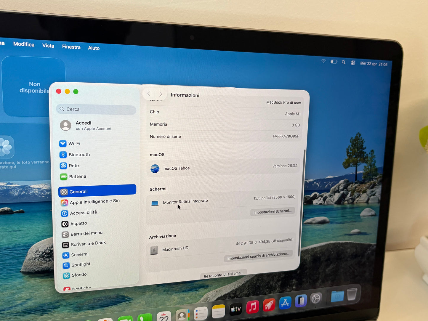 MacBook Pro (2020) M1 [13,3", Touch Bar, Apple M1 3,2GHz, 8GB RAM, 512GB SSD, Apple 8 Core, macOS] Grigio