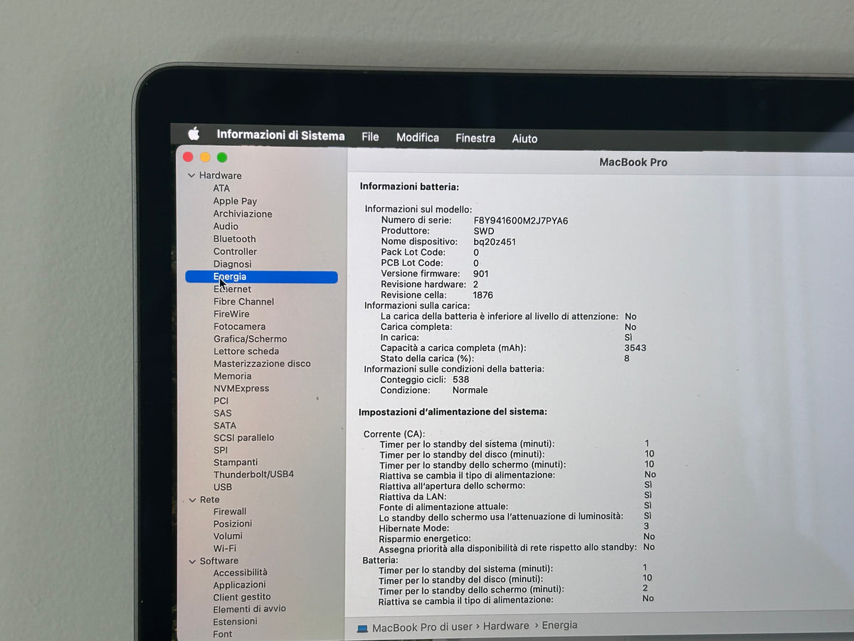 MacBook Pro (2019) [13,3", Touch Bar, Intel Core i5 2,4GHz, 8GB RAM, 256GB SSD, Intel Iris Plus Graphics 655, Mac OS X] Grigio