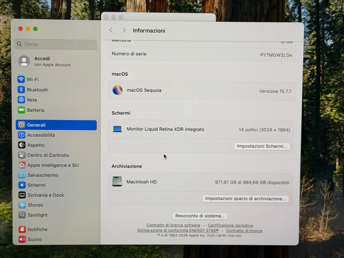 MacBook Pro (2021) [14,2", Apple M1 Pro 10 Core, 16GB RAM, 1TB SSD, Apple 16 Core, macOS] grigio