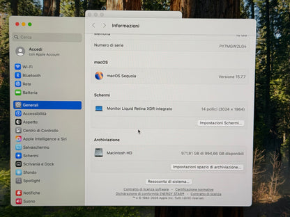 MacBook Pro (2021) [14,2", Apple M1 Pro 10 Core, 16GB RAM, 1TB SSD, Apple 16 Core, macOS] grigio