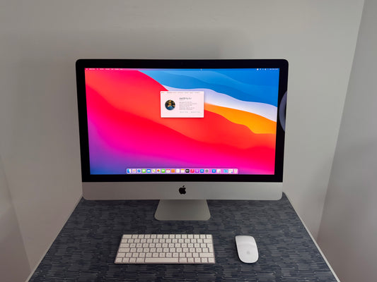 iMac (Mid 2017) [27", 5K, Retina, Intel Core i5 3,4GHz, 8GB RAM, 1TB Fusion Drive + 32GB SSD, AMD Radeon Pr0 570, macOS] argento
