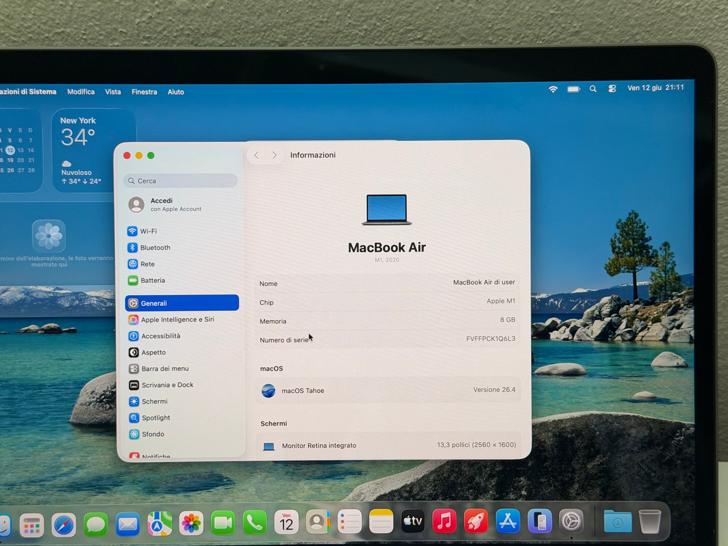 MacBook Air M1 (Late 2020) [13,3", Retina, Apple M1, 8GB RAM, 128GB SSD, Apple 7 Core, macOS] Grigio